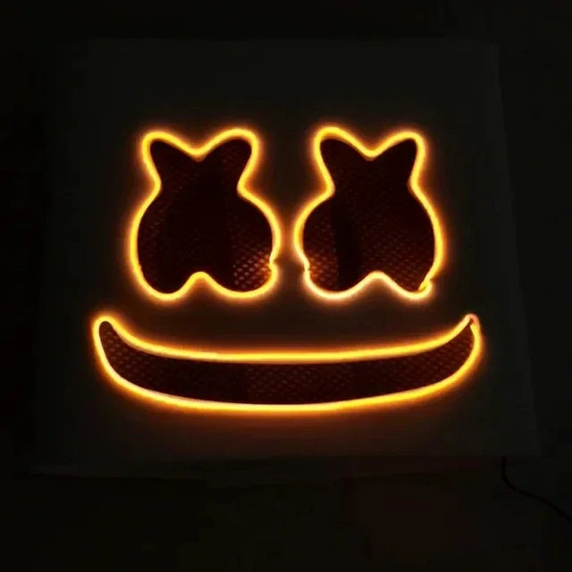 LED Halloween Mask – Light-Up DJ Costume Helmet