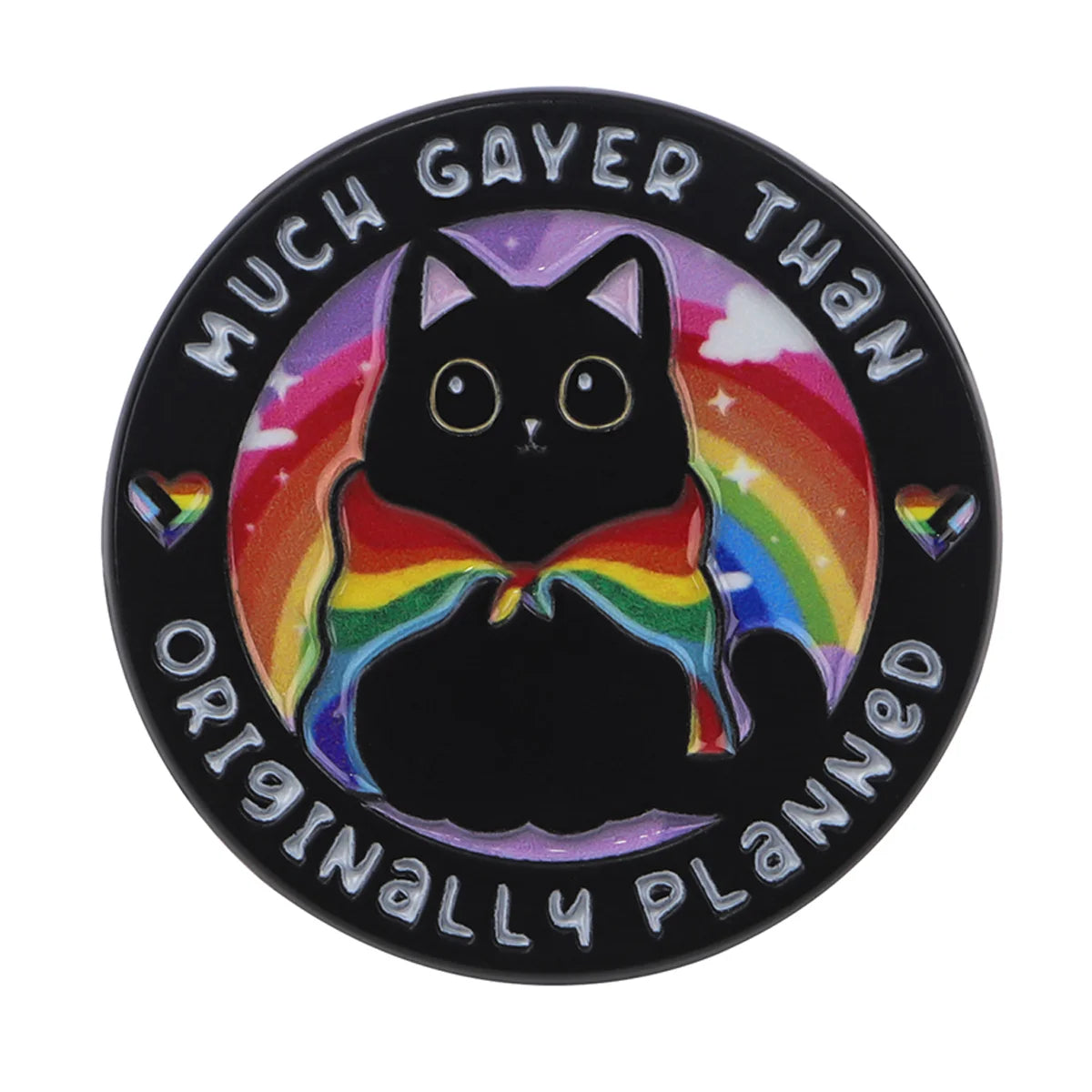 Cute Black Cat Enamel Pin Animal Brooch Pines Lapel Pins Badge on Backpack Clothing Accessories Witch Jewelry Halloween Gifts