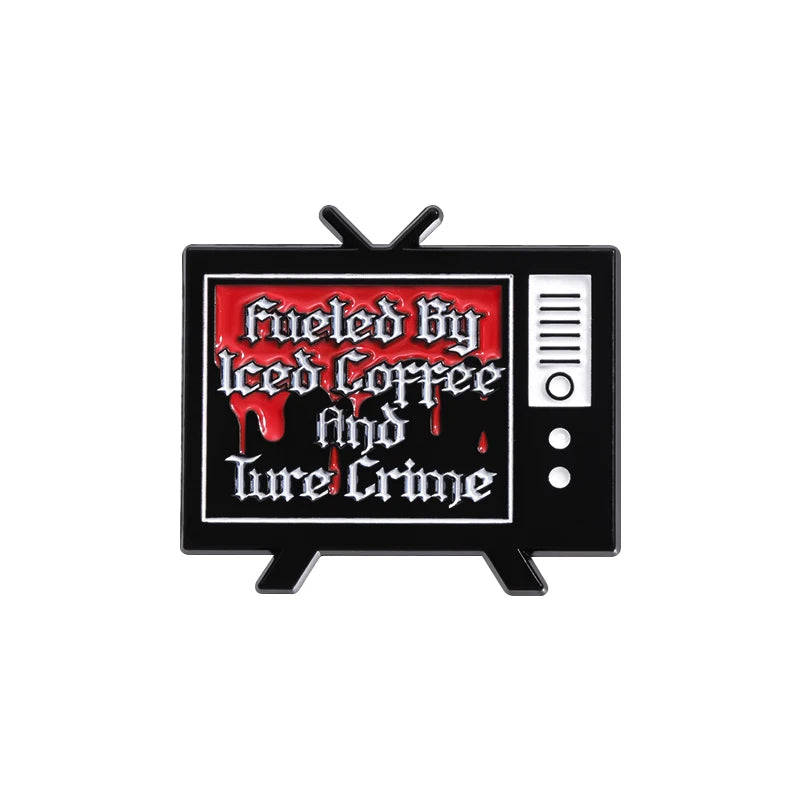 Retro TV Collected Enamel Pins Custom Horror Anime Movie Metal Brooch Lapel Badge Clothes Backpack Halloween Punk Jewelry Gift