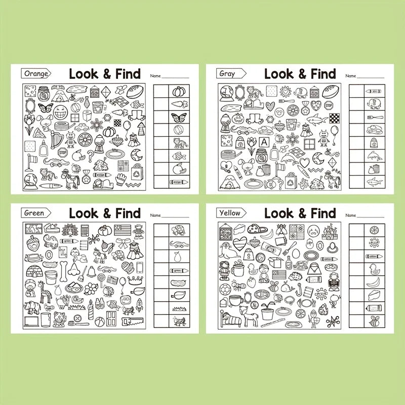 Hidden Objects Coloring Book – Find & Color Activity Workbook