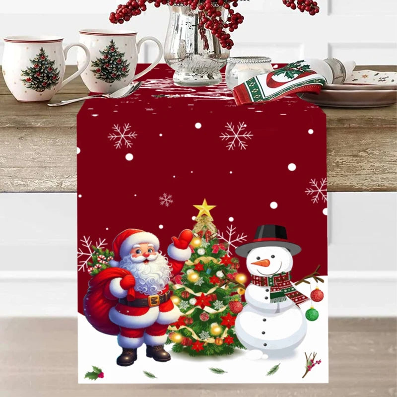 Christmas Table Runner Merry Christmas Holiday Table Decor 180x35cm