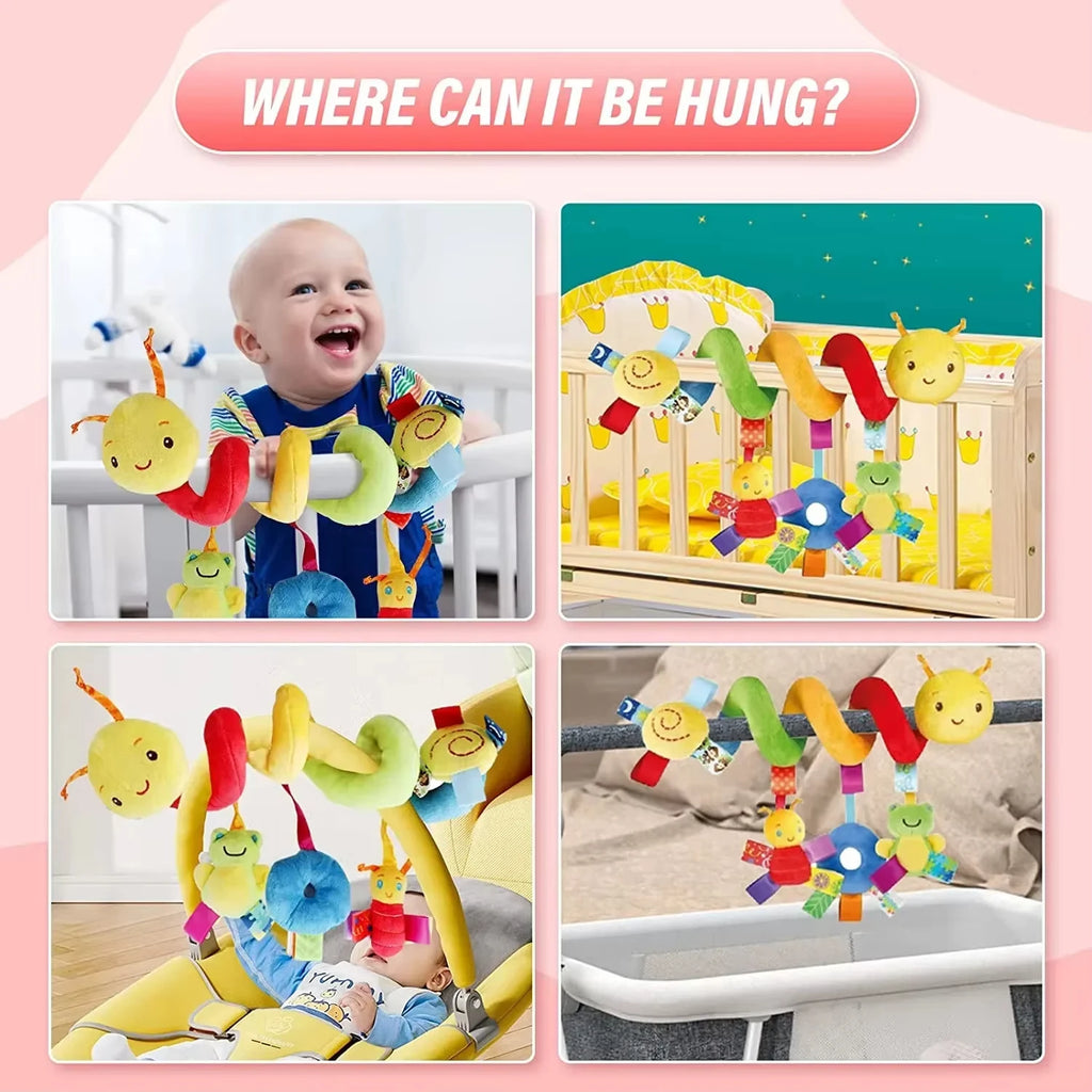 Baby Spiral Stroller Toy – Hanging Rattle for Infants
