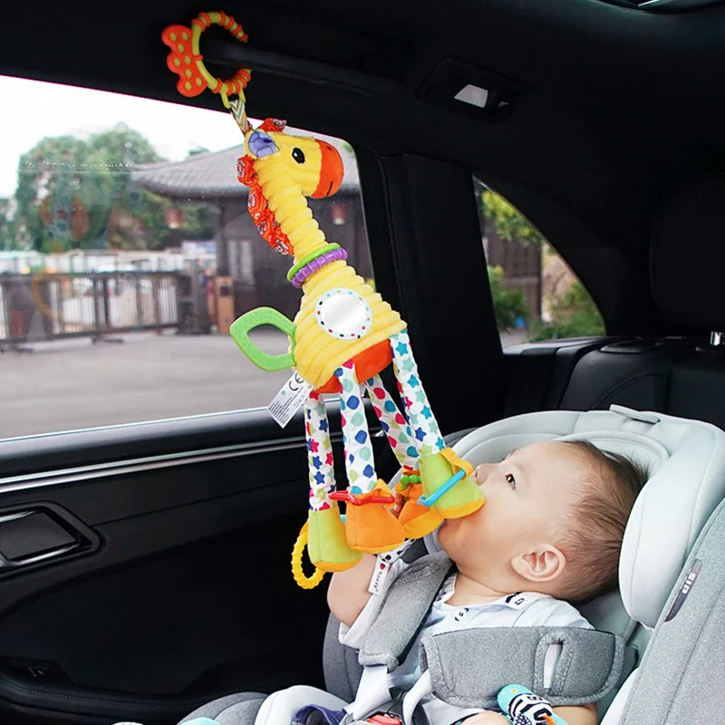 Baby Animal Rattle Toy – Plush Teether & Handbell