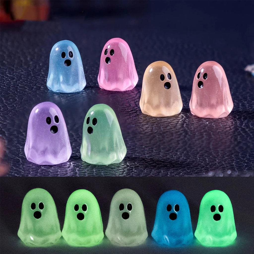 Mini Resin Ghost Figurines for Halloween Décor, 5 or 10 Pack