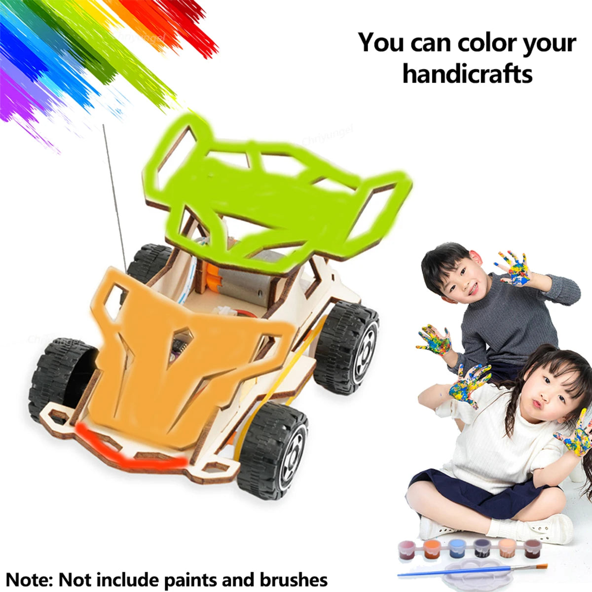 DIY Wooden Remote Control Car Kit for STEM Learning and Racing
