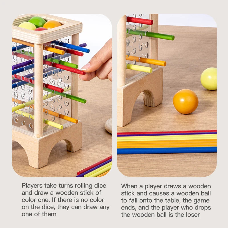 Wooden Stick Picking Game – Montessori Family Board Game