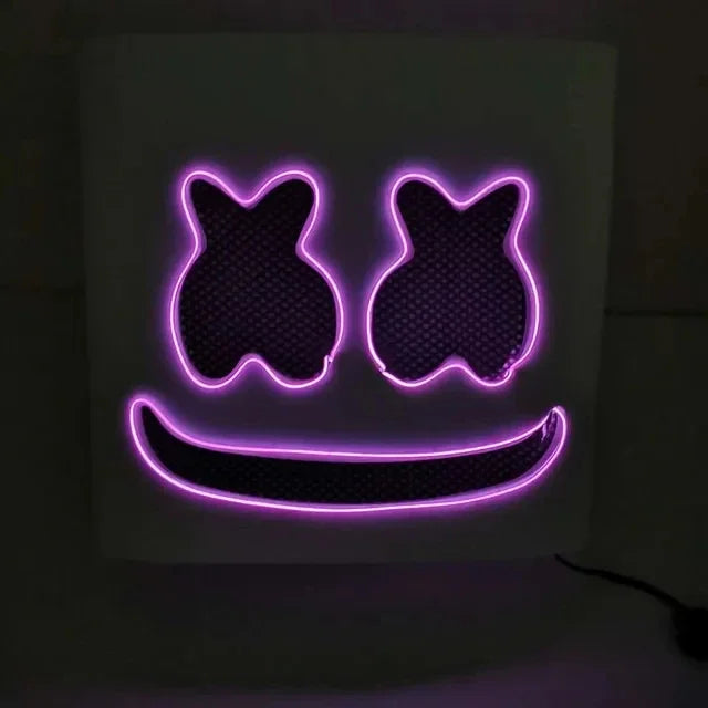 LED Halloween Mask – Light-Up DJ Costume Helmet