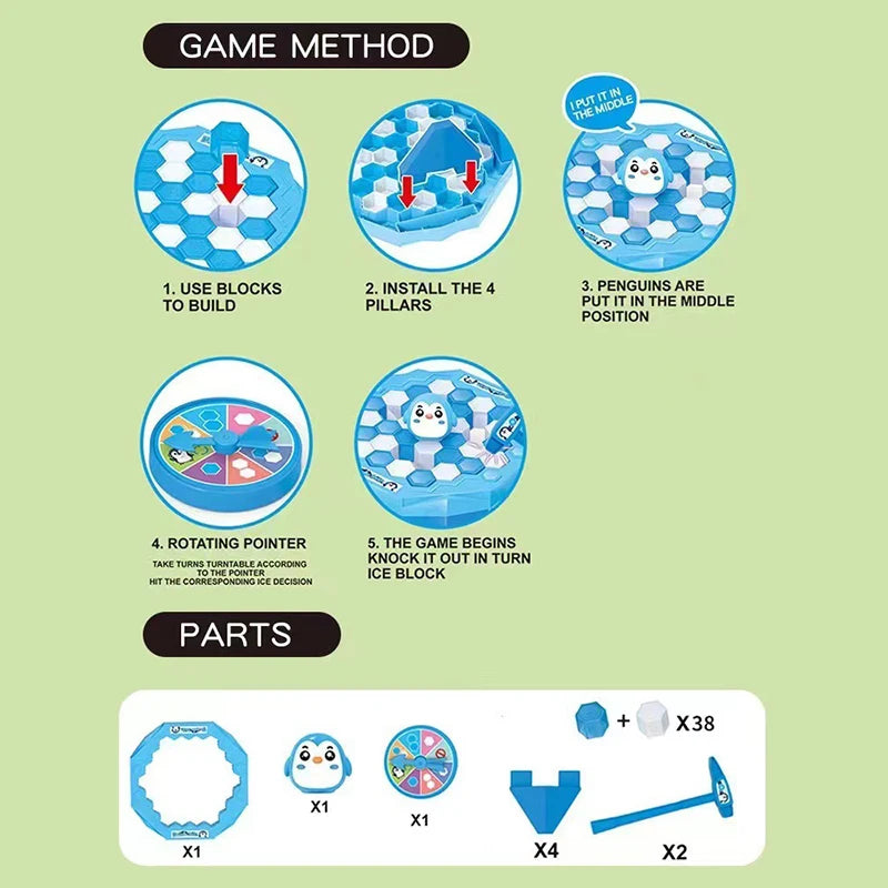 Penguin Ice Breaking Game – Interactive Family Board Game
