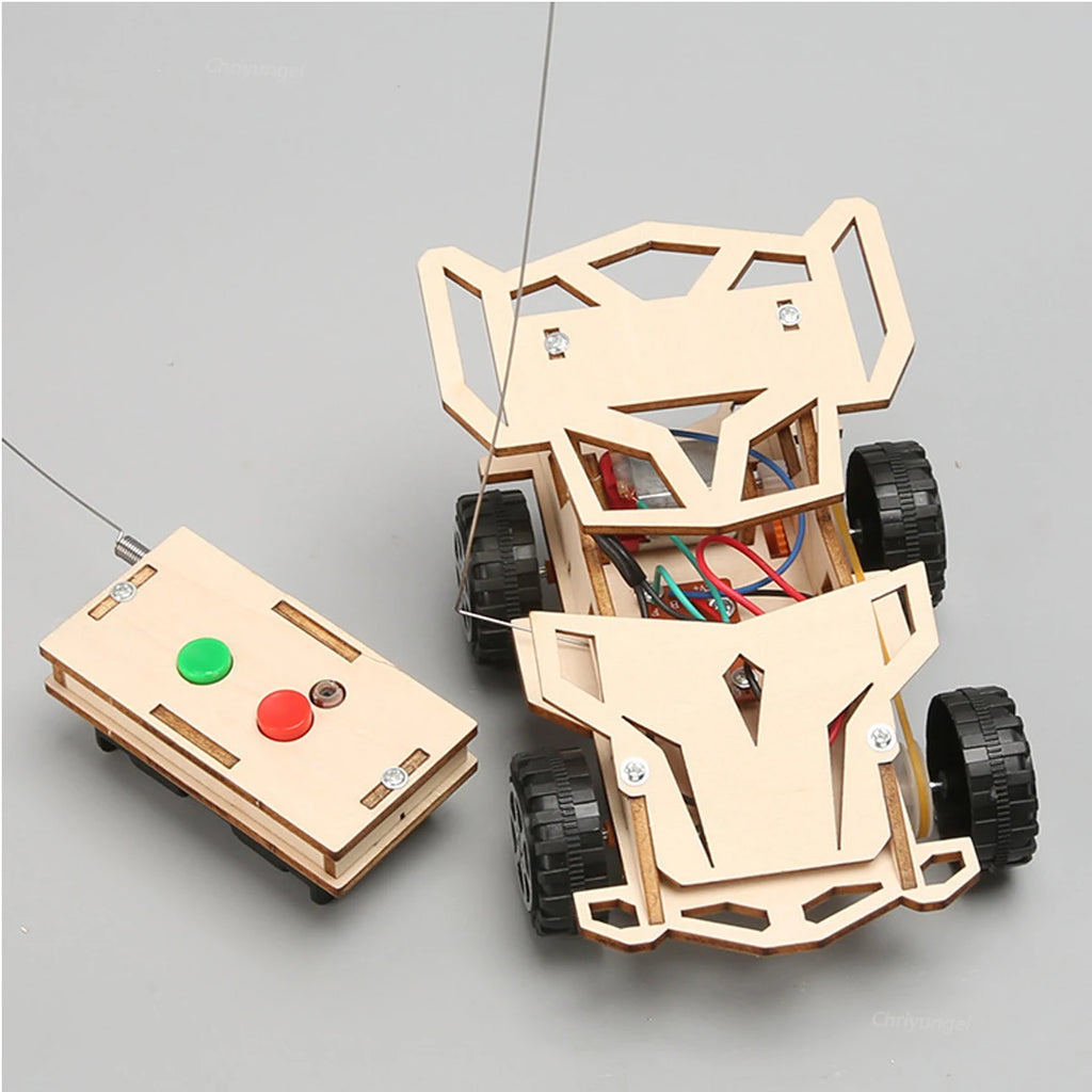 DIY Wooden Remote Control Car Kit for STEM Learning and Racing