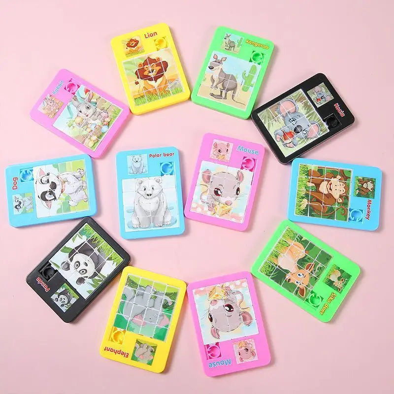 Animal Slide Puzzle – 6pcs Number Sliding Puzzle Toy