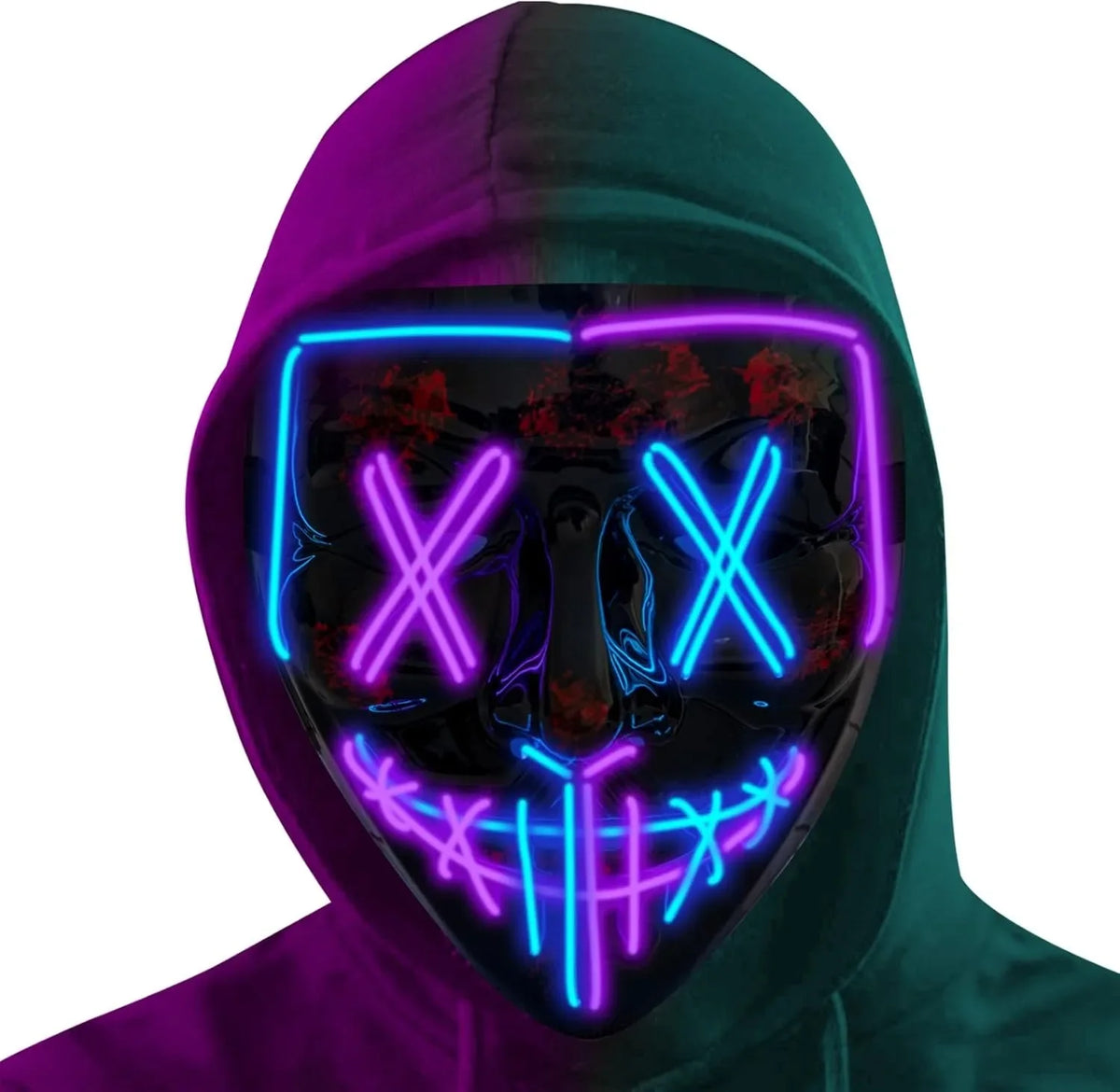 LED Halloween Mask – Light-Up Scary Mask for Costume Parties