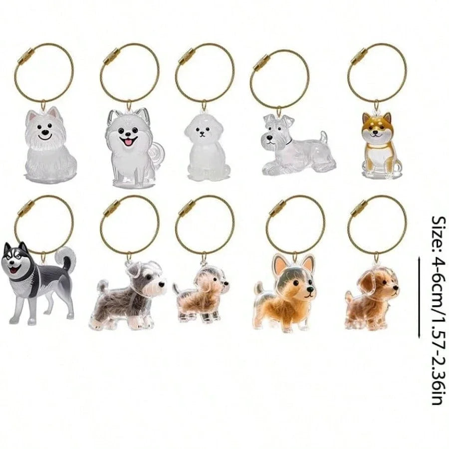 Pet Hair Memorial Keychain – Cat and Dog Keepsake Pendant