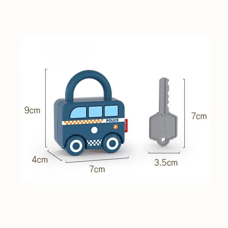 Car Lock Puzzle Toy – Educational Matching Game with Keys