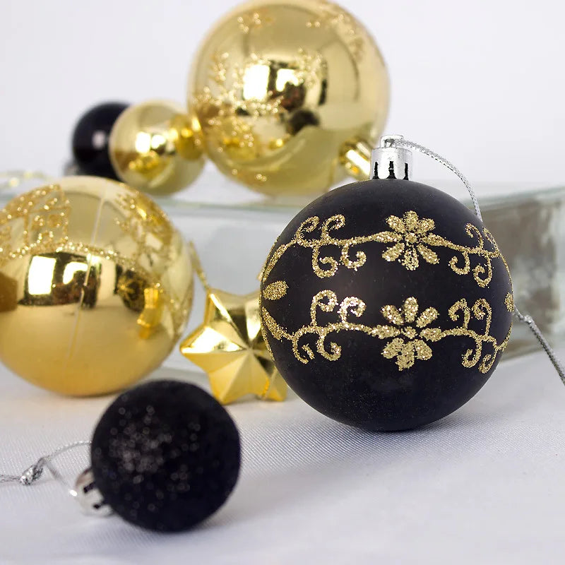 Christmas Ball Ornaments 44 Pcs 3-6CM Christmas Tree Decor Set