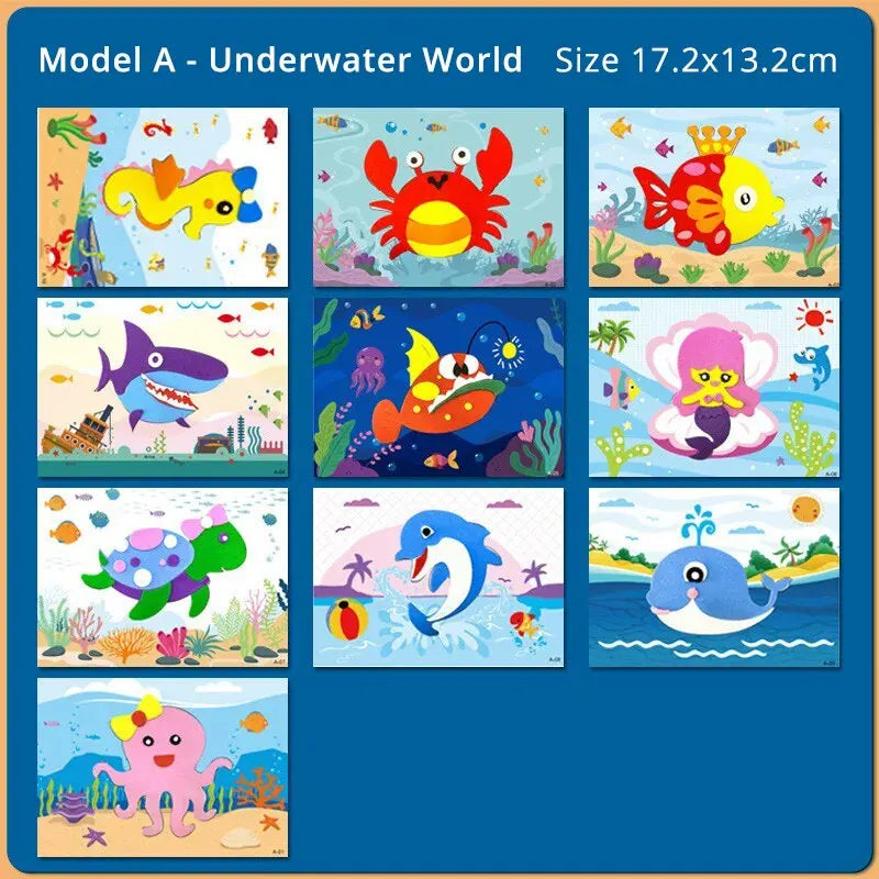 3D EVA Foam Stickers for Kids – 10-Piece DIY Craft Kit