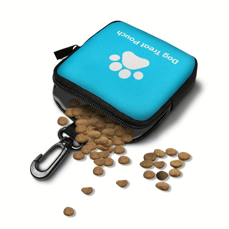 Spill‑Proof Zippered Dog Treat Pouch Portable Pet Training Snack Bag for Dog Trainer