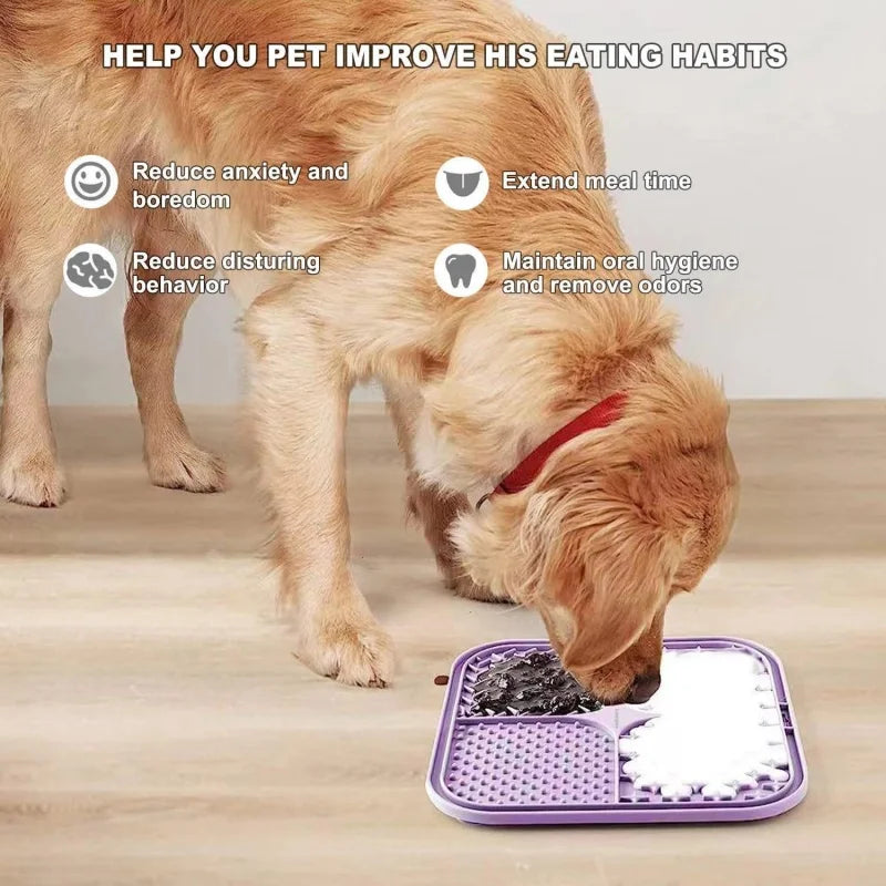 Silicone Pet Licking Mat for Dogs and Slow Feeding