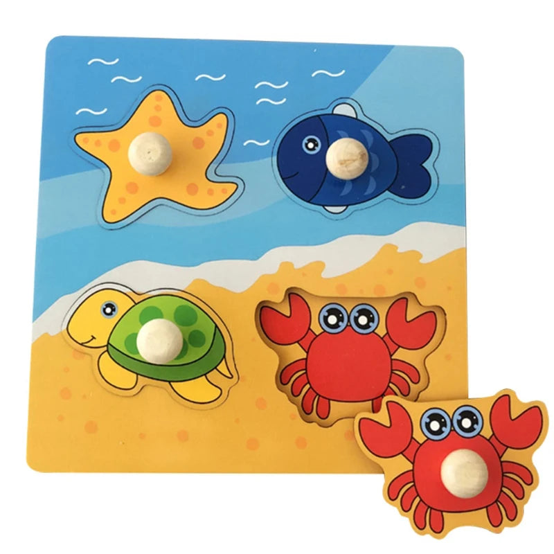 Montessori Wooden Puzzle Educational Shape Matching Toy