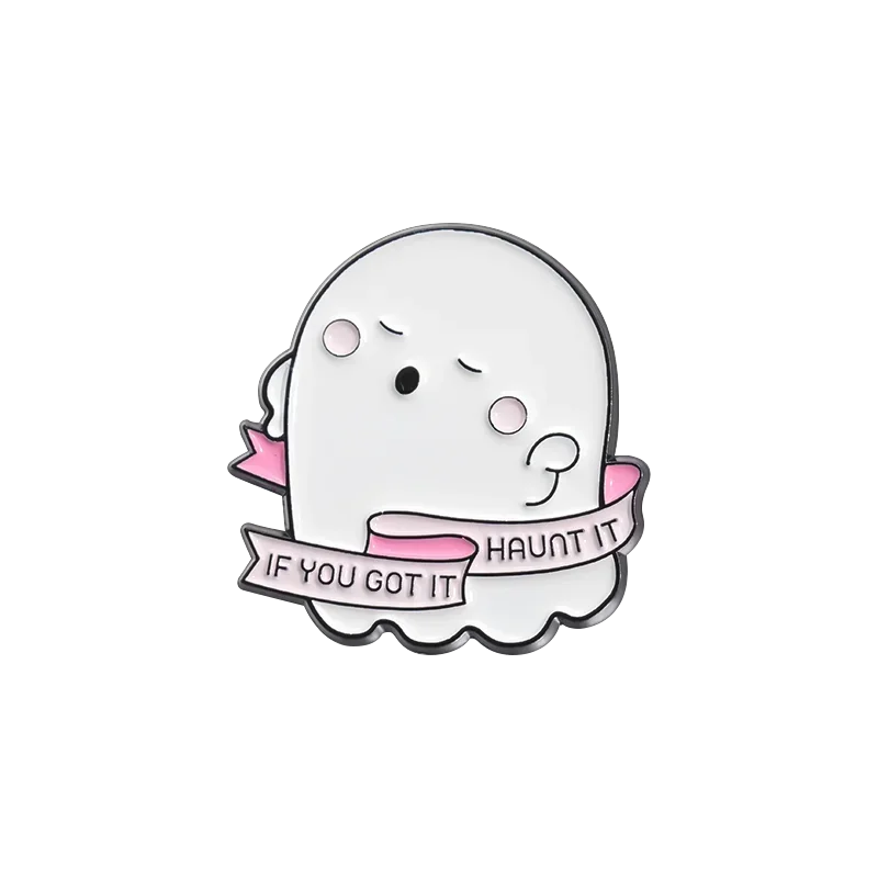 Halloween Punk Ghost Collected Enamel Pin Custom Spooky Boo With Black Cat Brooches Clothes Lapel Badge Jewelry Gift for Friends