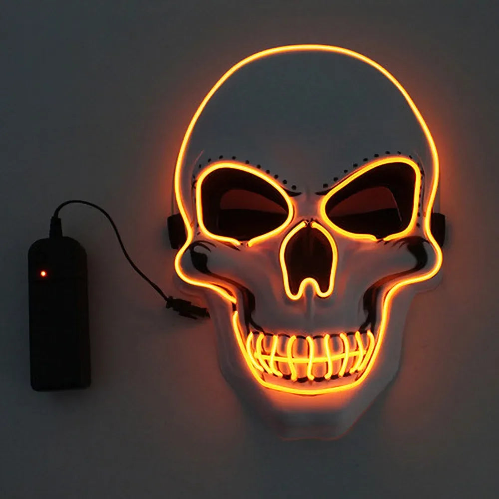 LED Skull Mask – Glowing Halloween Horror Costume