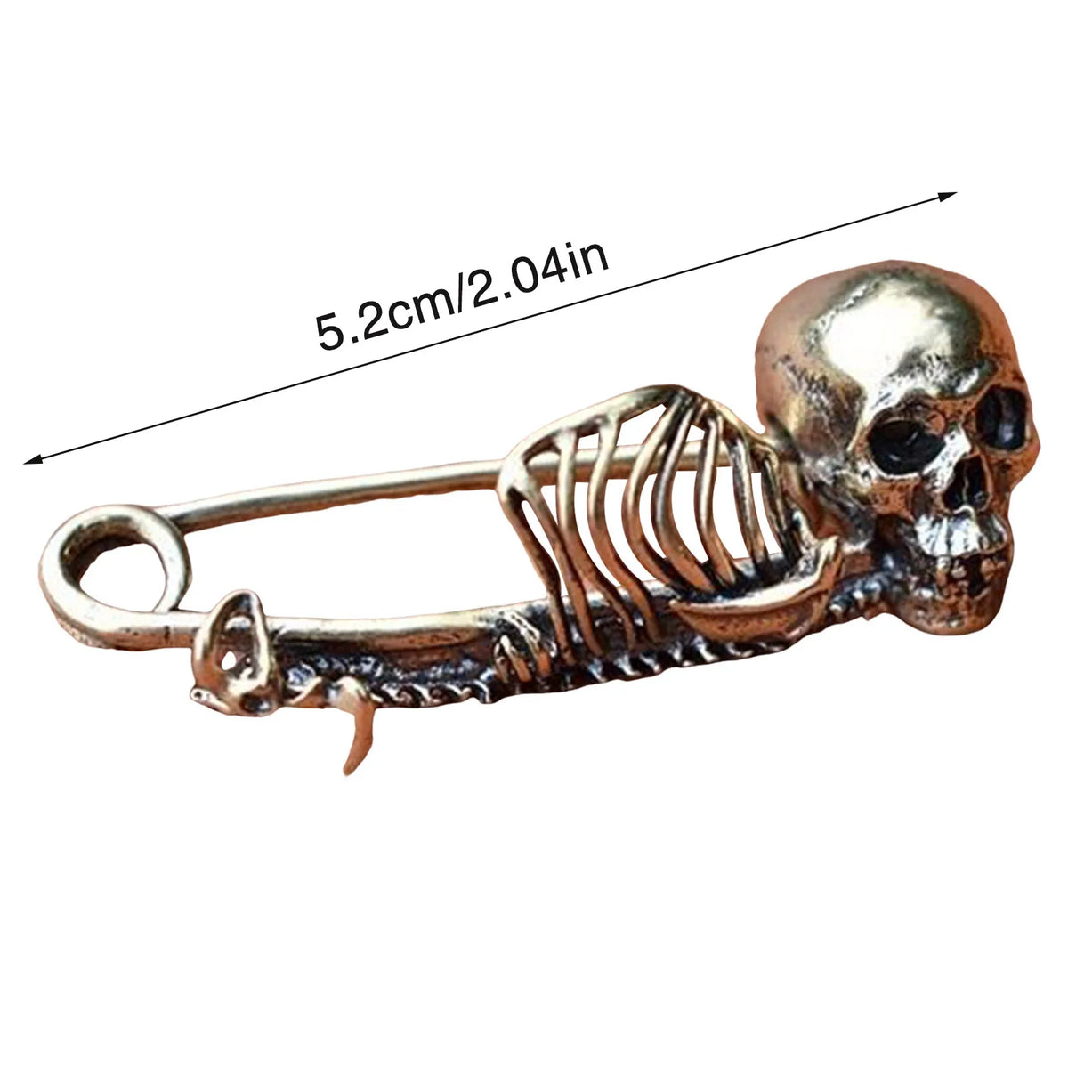 Gothic Skull Brooch – Decorative Lapel Pin Badge