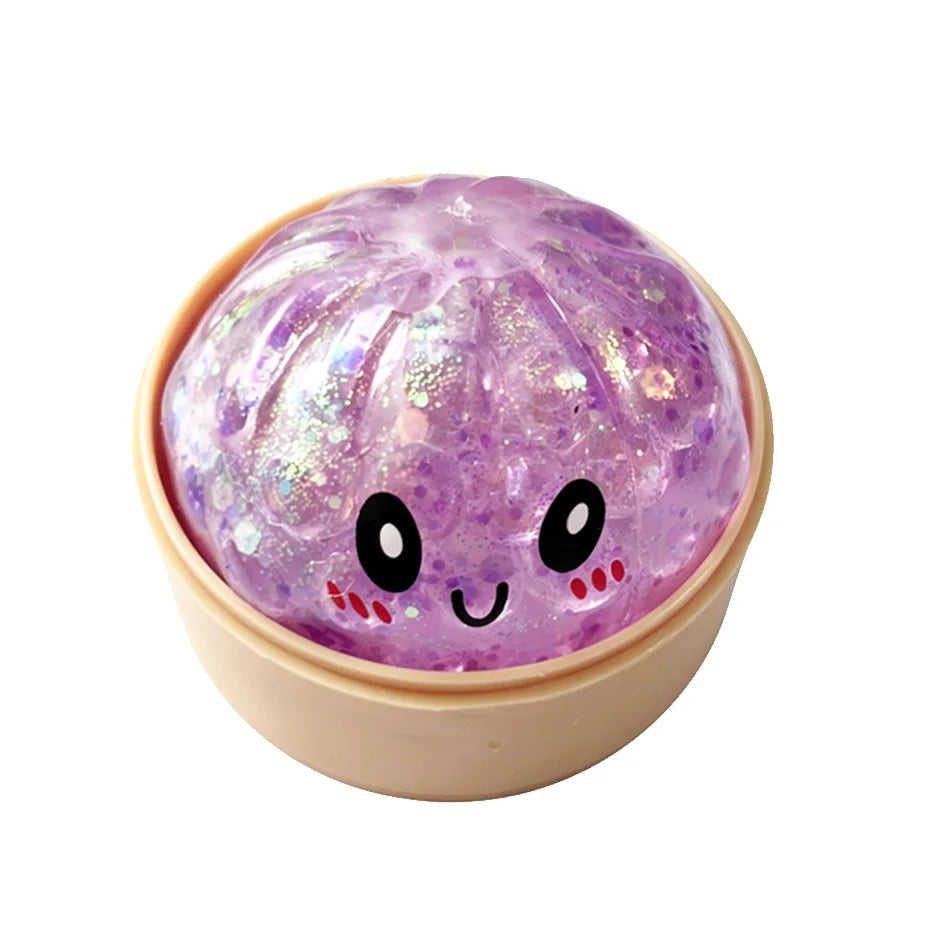 Glitter Dumpling Squishy Toy Colorful Rebound Fidget