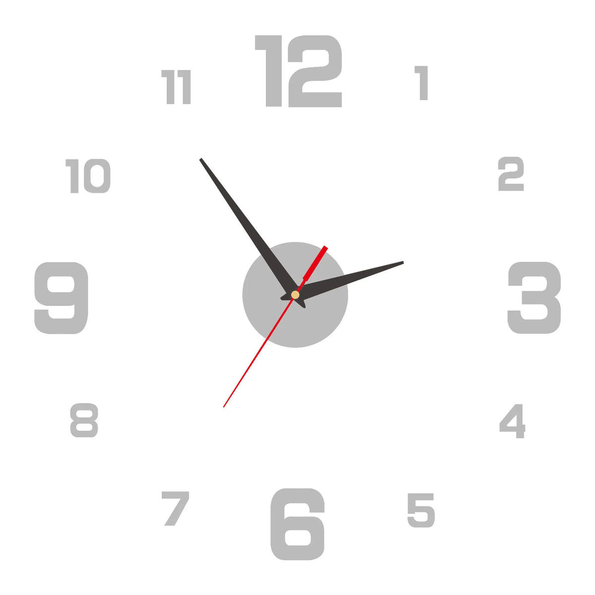 3D Wall Clock – Frameless DIY Decorative Clock