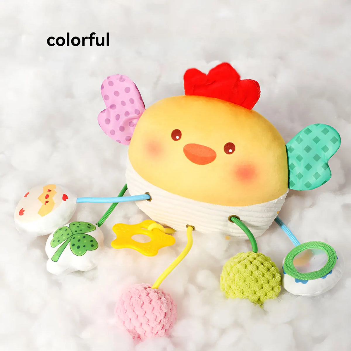 Baby Crib Hanging Toy – Cartoon Sensory Pendant
