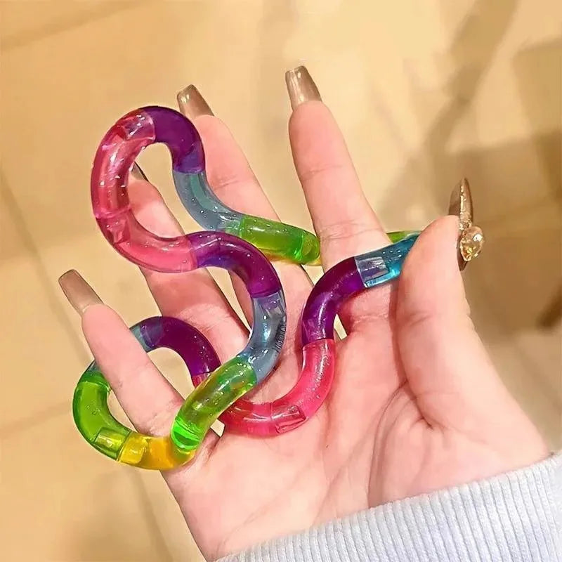 Twist Rope Fidget Toy – Rainbow Transformable Stress Toy