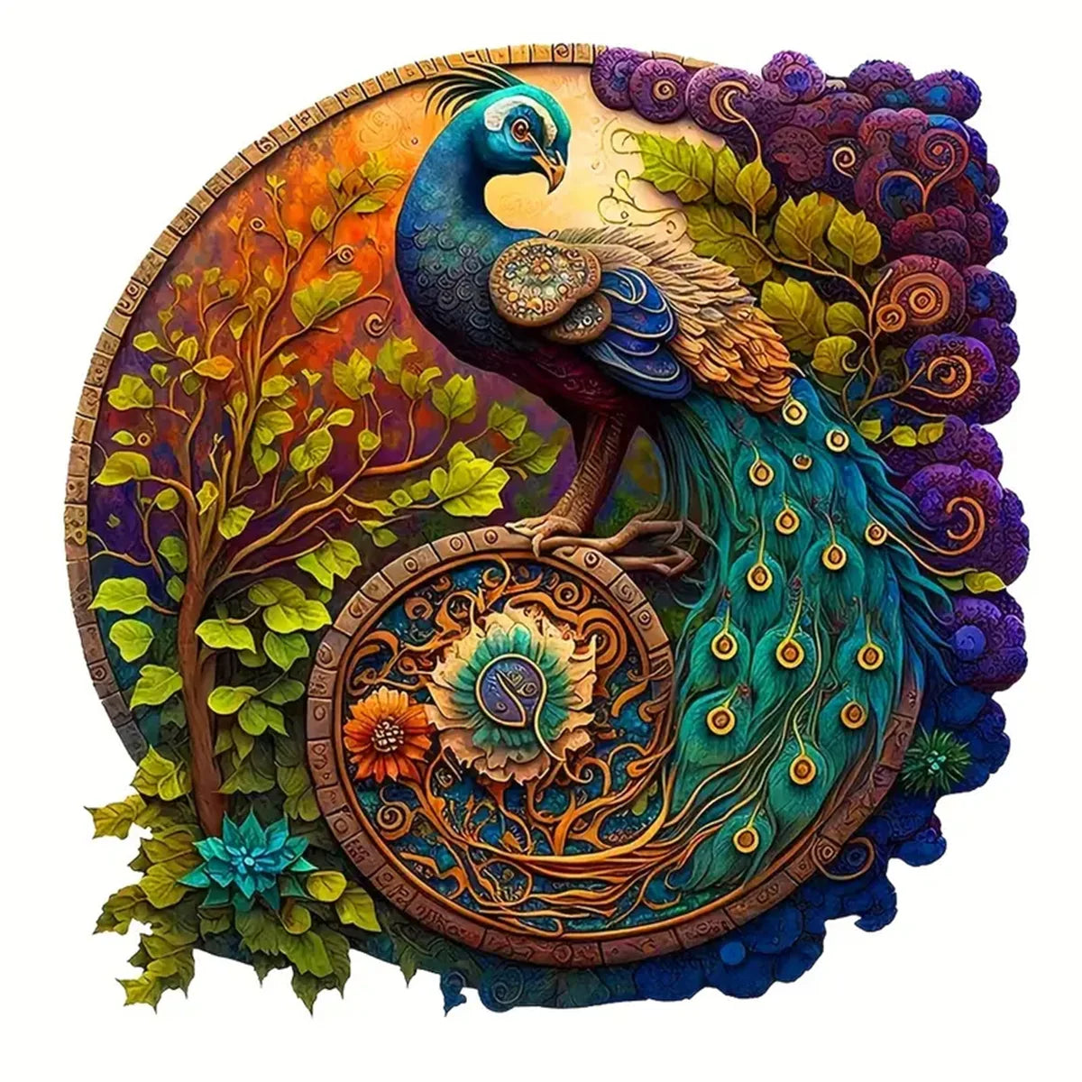 Wooden Animal Puzzle 3D Adult Peacock Bird Fox Jigsaw