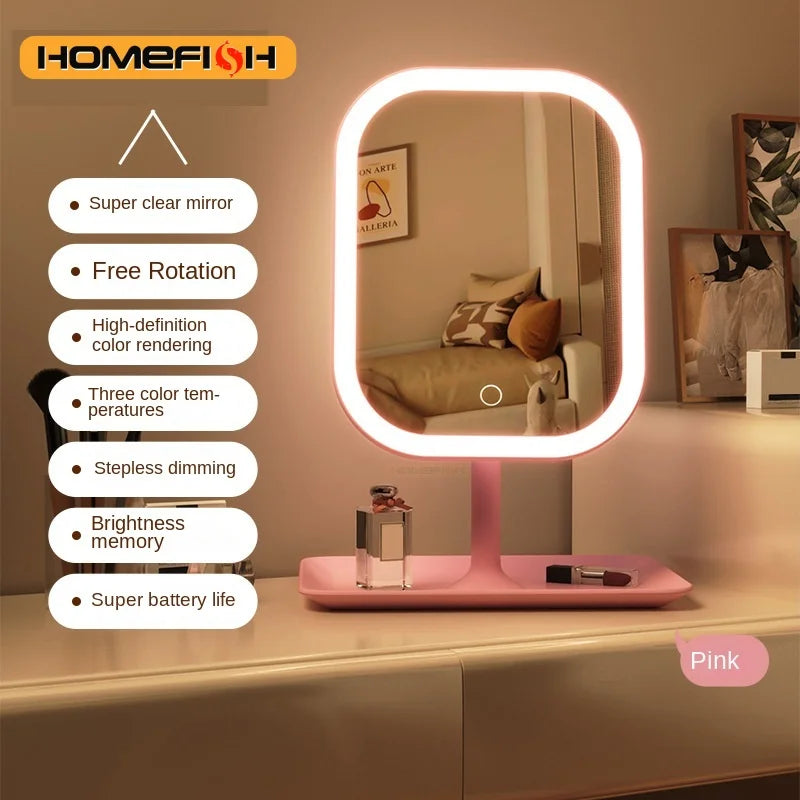 LED Vanity Mirror – Touch Control, 3 Light Colors