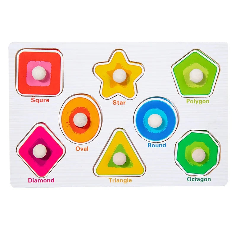 Montessori Wooden Puzzle Educational Shape Matching Toy