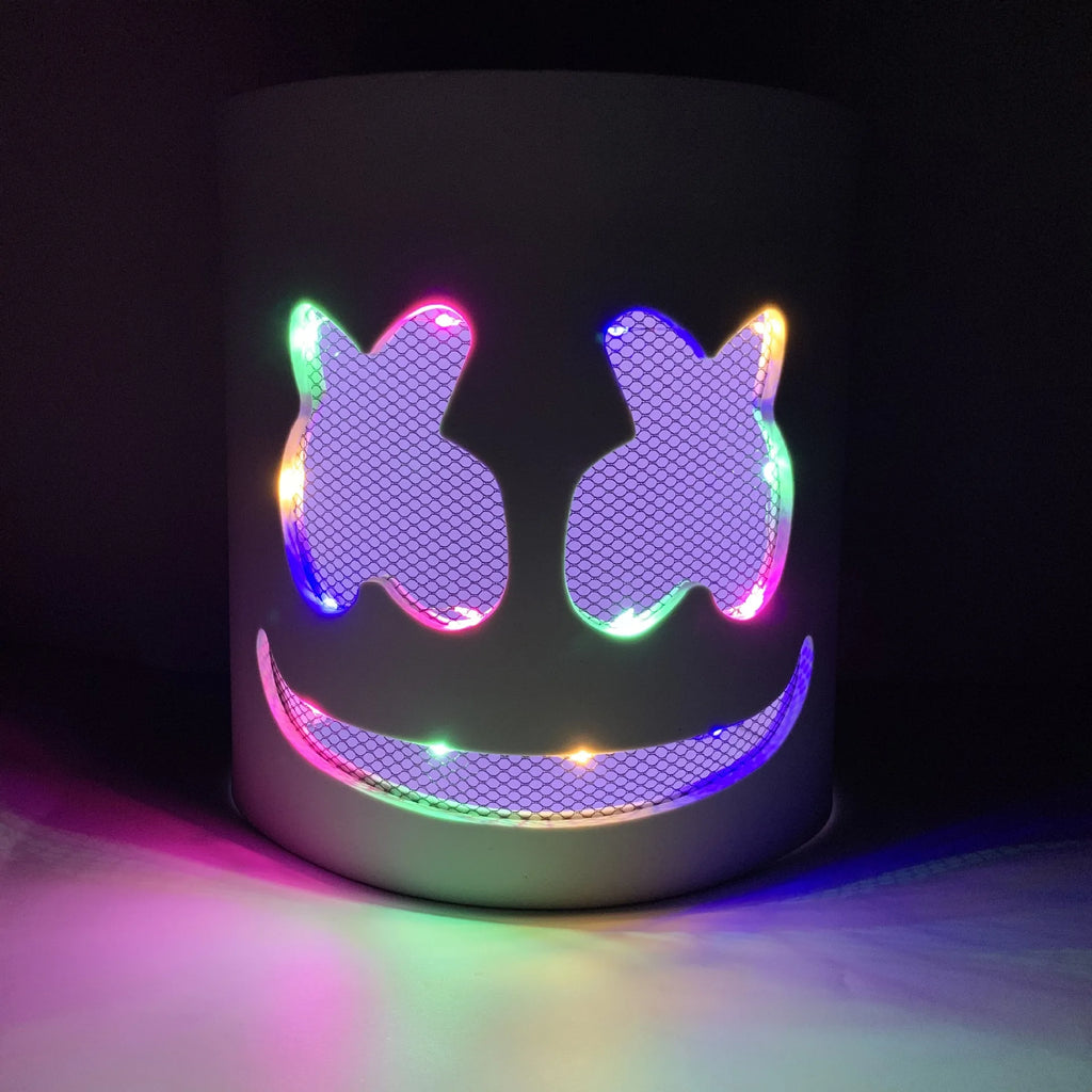 LED Halloween Mask – Light-Up DJ Costume Helmet