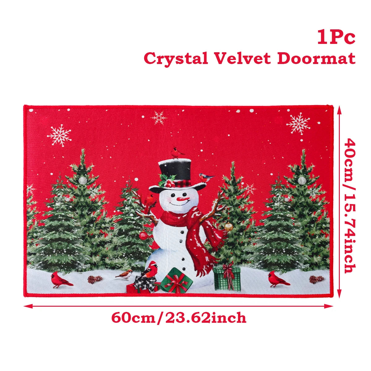 Christmas Door Mat Santa Claus Merry Christmas Home Decor