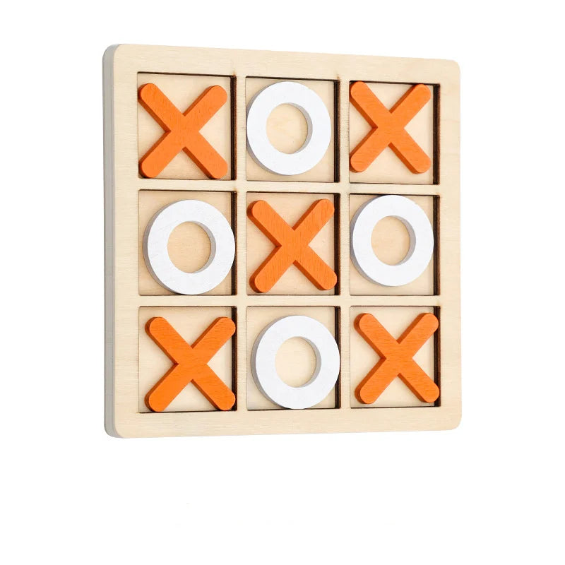 Wooden Tic Tac Toe Game – Portable Family Board Game