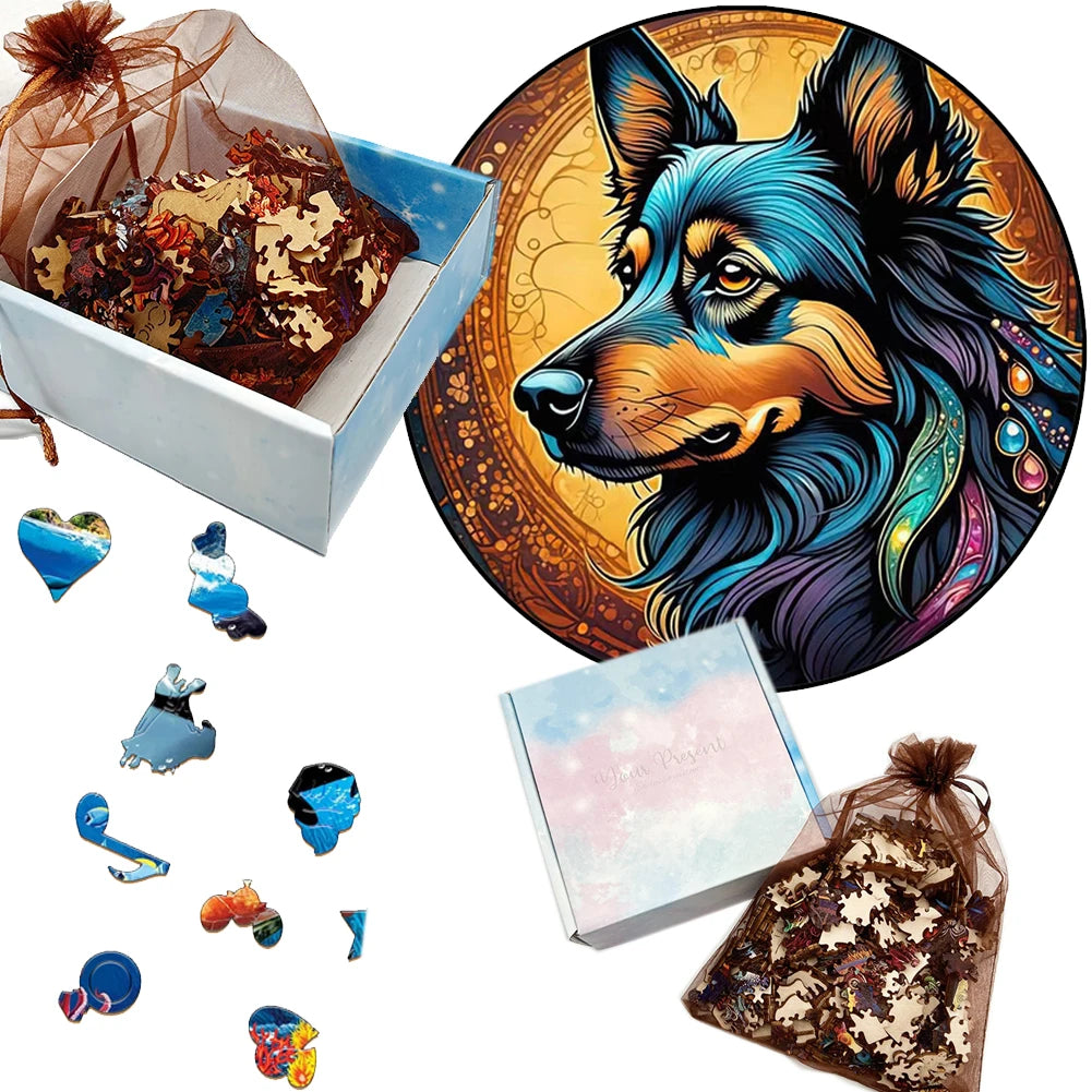 Wooden Animal Puzzle 3D Adult Peacock Bird Fox Jigsaw
