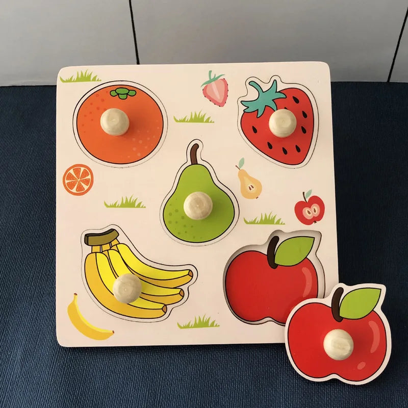 Wooden Building Blocks – Montessori Shape Matching Puzzle