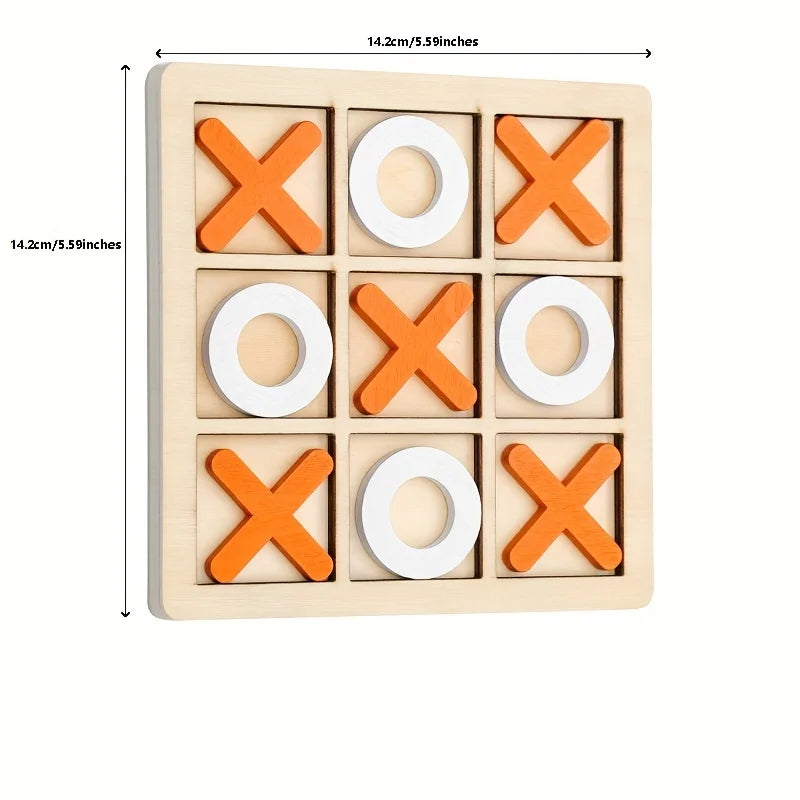 Wooden Tic Tac Toe Game – Portable Family Board Game