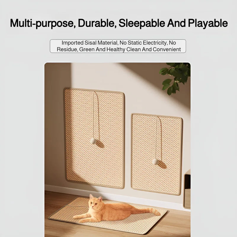 Sisal Cat Scratcher Mat for Sofa Protection and Claw Care