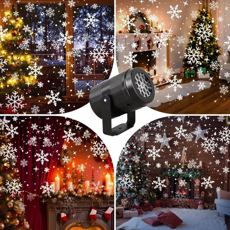 Snowflake Projector Light USB Rotating Christmas Decoration