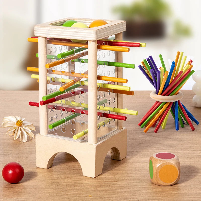 Wooden Stick Picking Game – Montessori Family Board Game