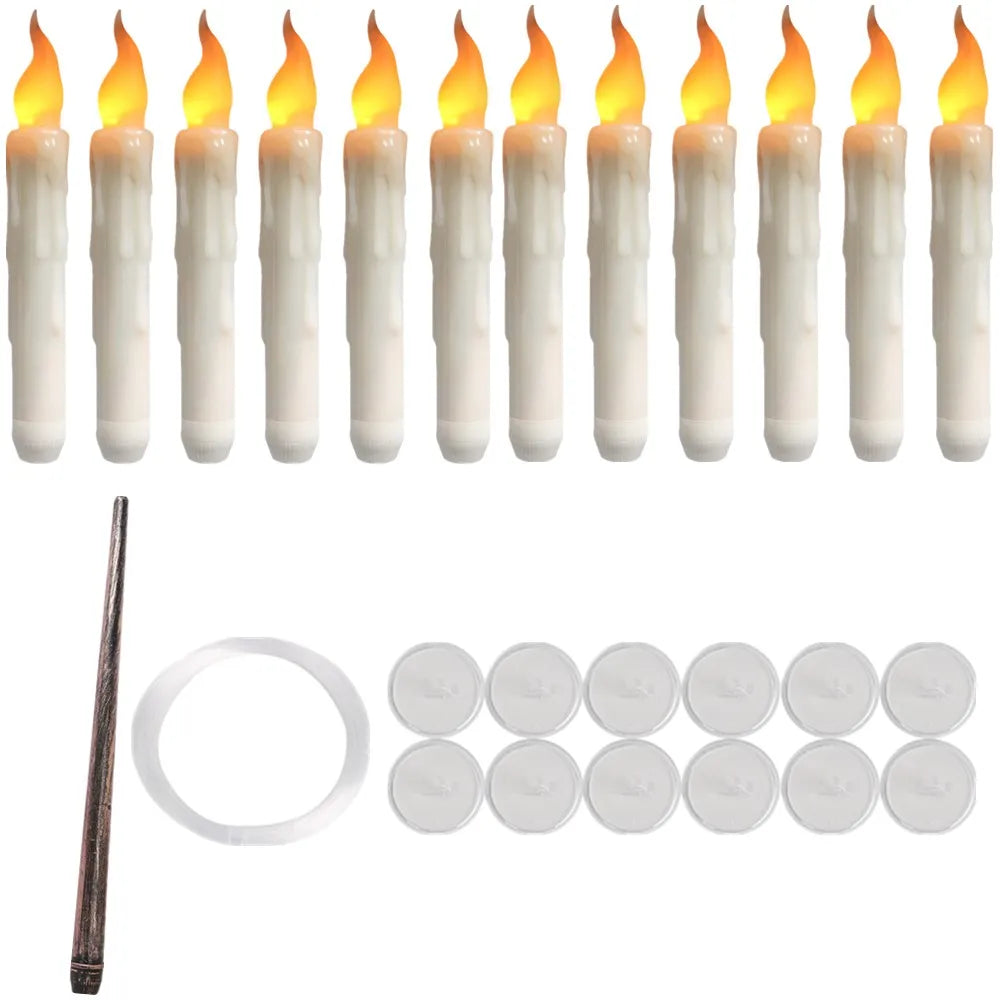 Floating LED Candles with Magic Wand Remote