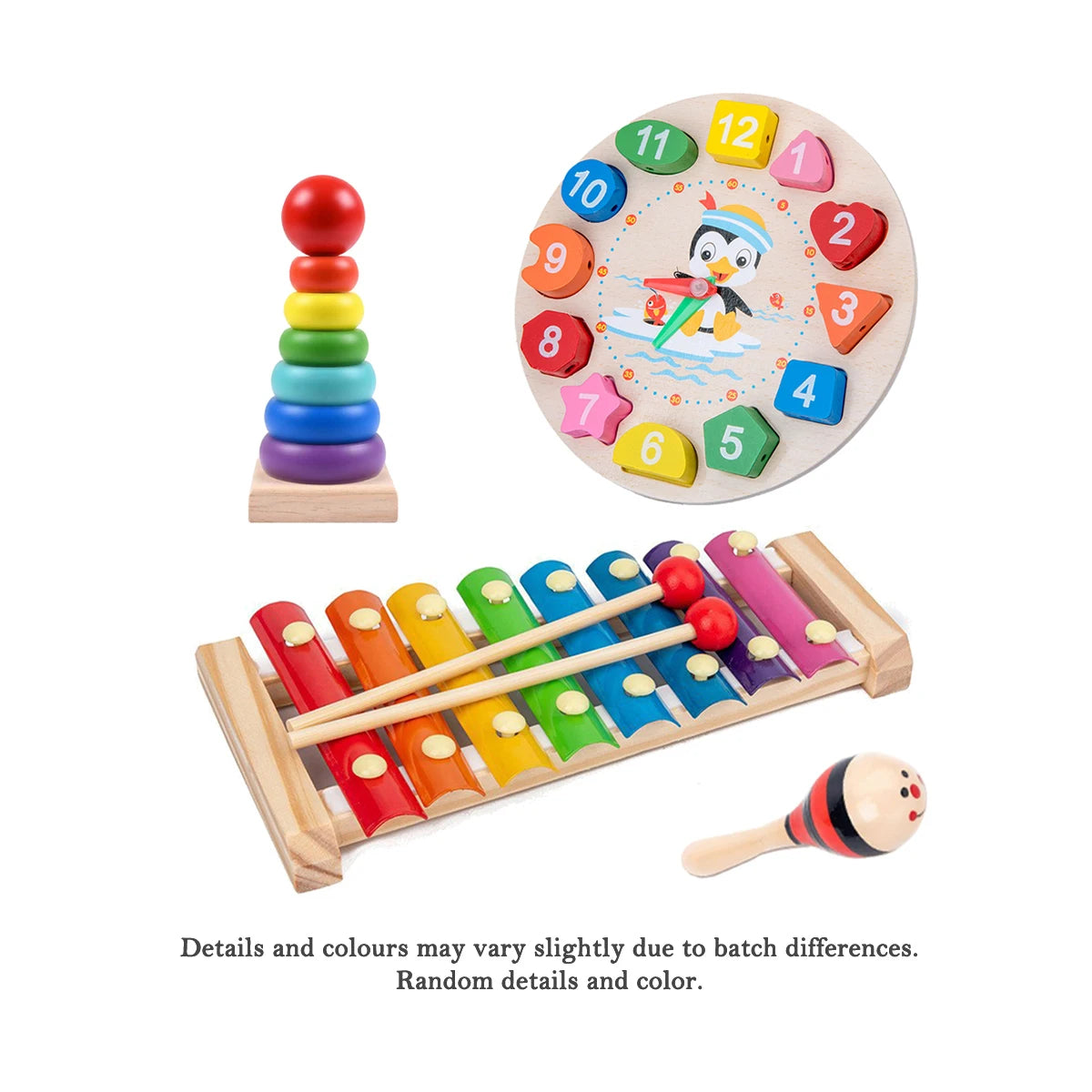 Wooden Montessori Clock Puzzle – Educational Learning Toy for Kids