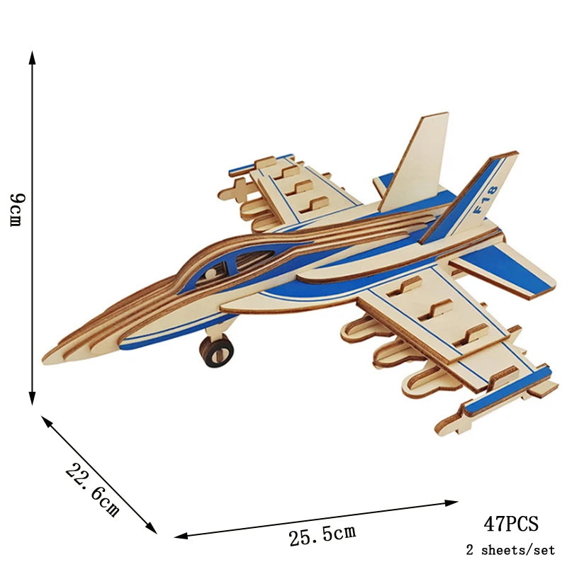 3D Wooden Puzzle DIY Vehicle Model Building Kit