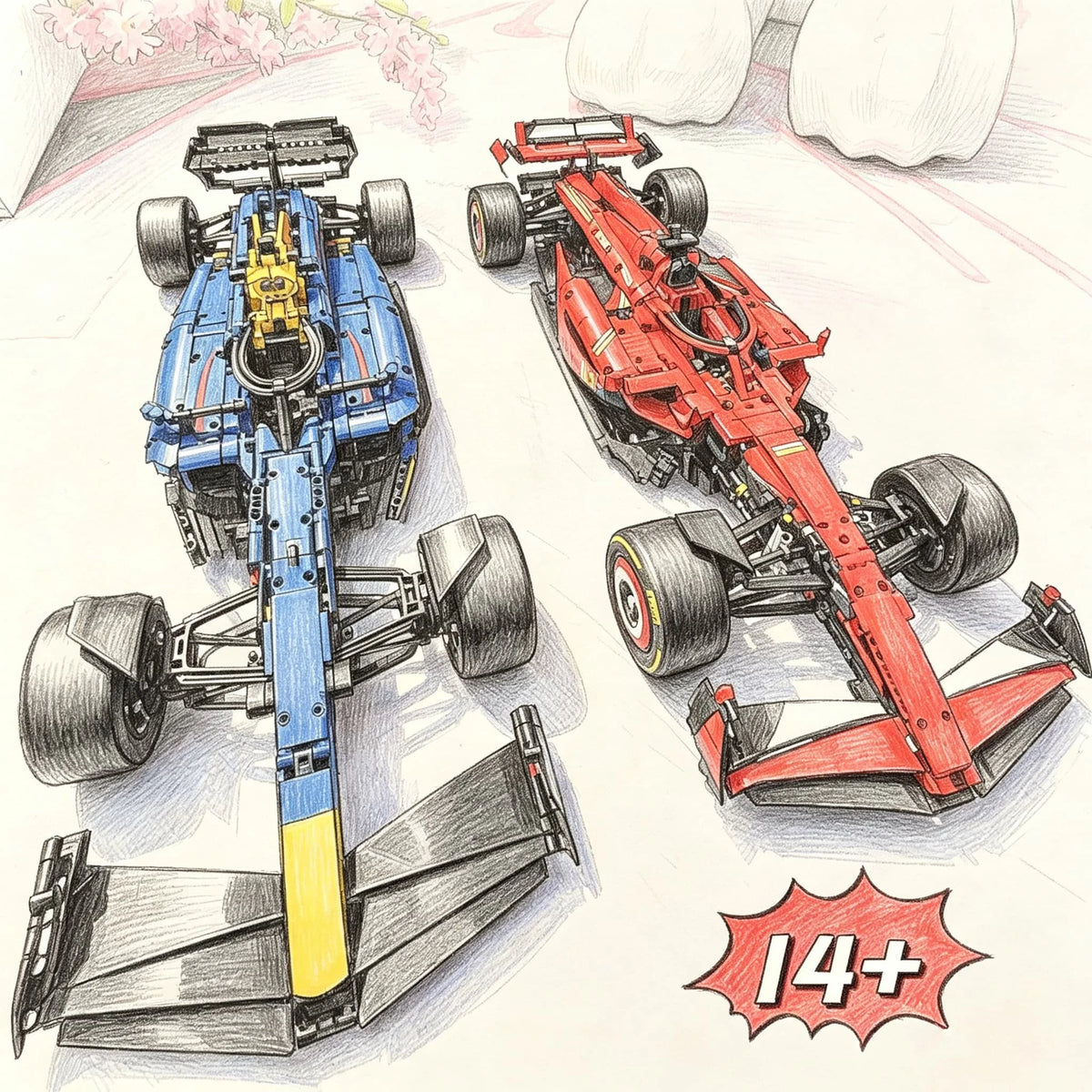 Race Car Building Blocks Set – 1:8 Scale Model Kit