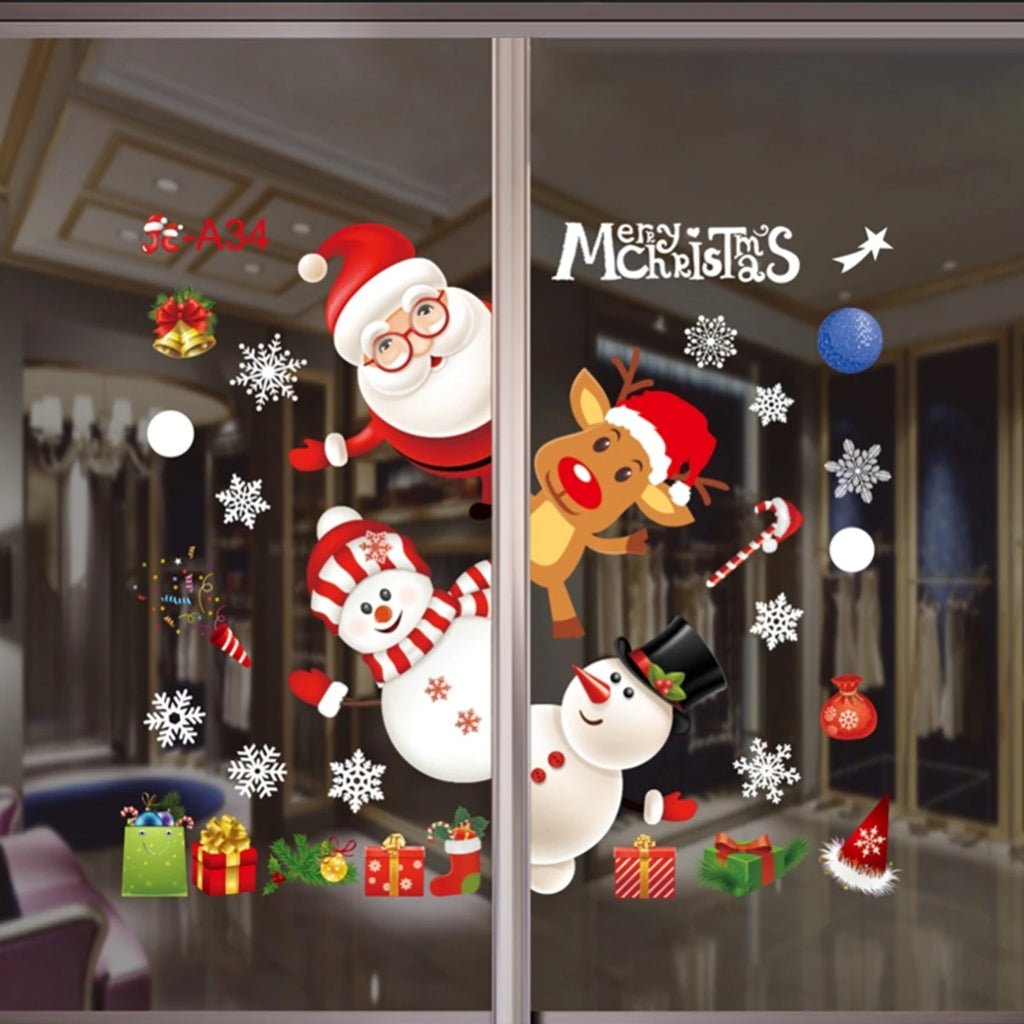 Christmas Window Stickers Wall Decorations for Home