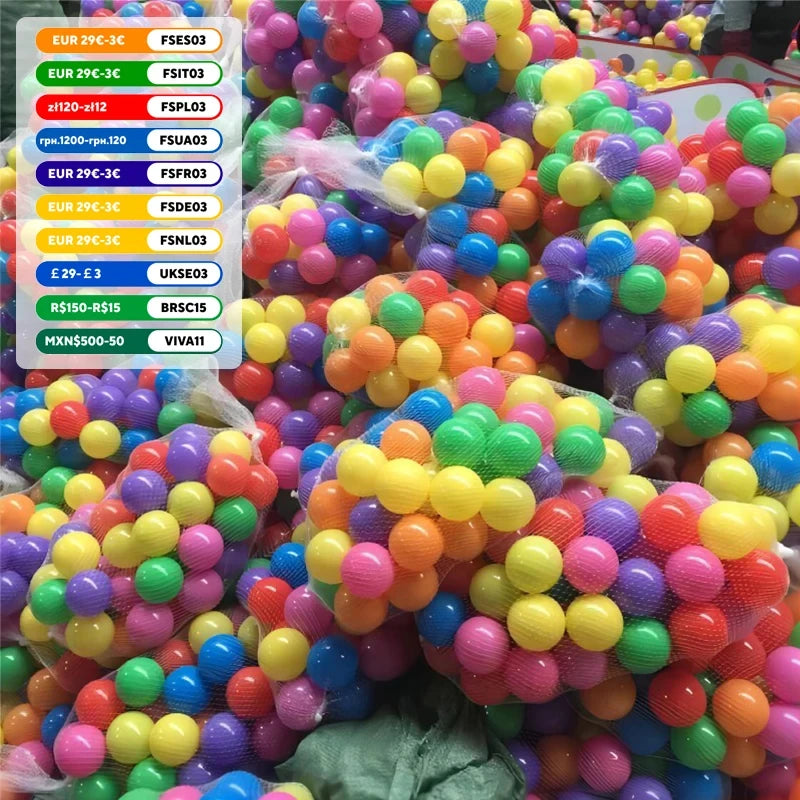 100 Pack Ball Pit Balls – Colorful Soft Plastic Ocean Balls