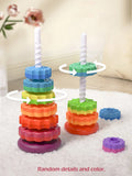 Rainbow Stacking Tower Toy – Rotating Montessori Puzzle