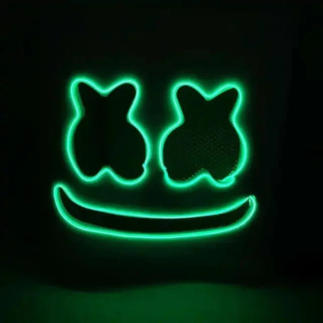LED Halloween Mask – Light-Up DJ Costume Helmet