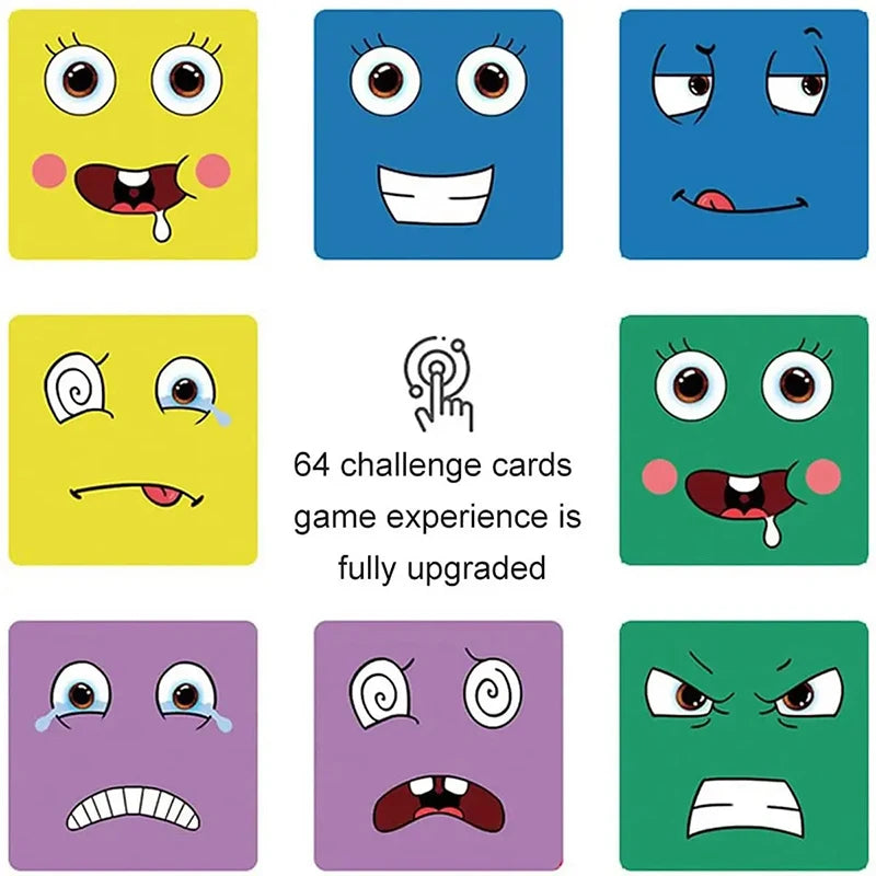 Wooden Expression Matching Game – Interactive Cube Puzzle